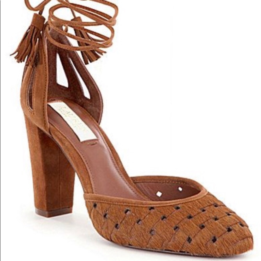 Ralph Lauren Brown Calf Hair Pumps / size 6.5